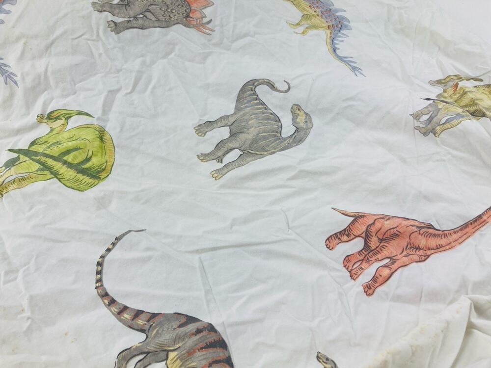 The Company Store Dinosaurs Fitted Twin Sheet 100% Cotton Made Israel Boys Dino